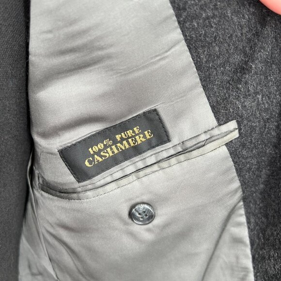 Bill Blass 100% Cashmere Single Breasted Unvented Blazer Jacket Size 41 Regular - Picture 5 of 7